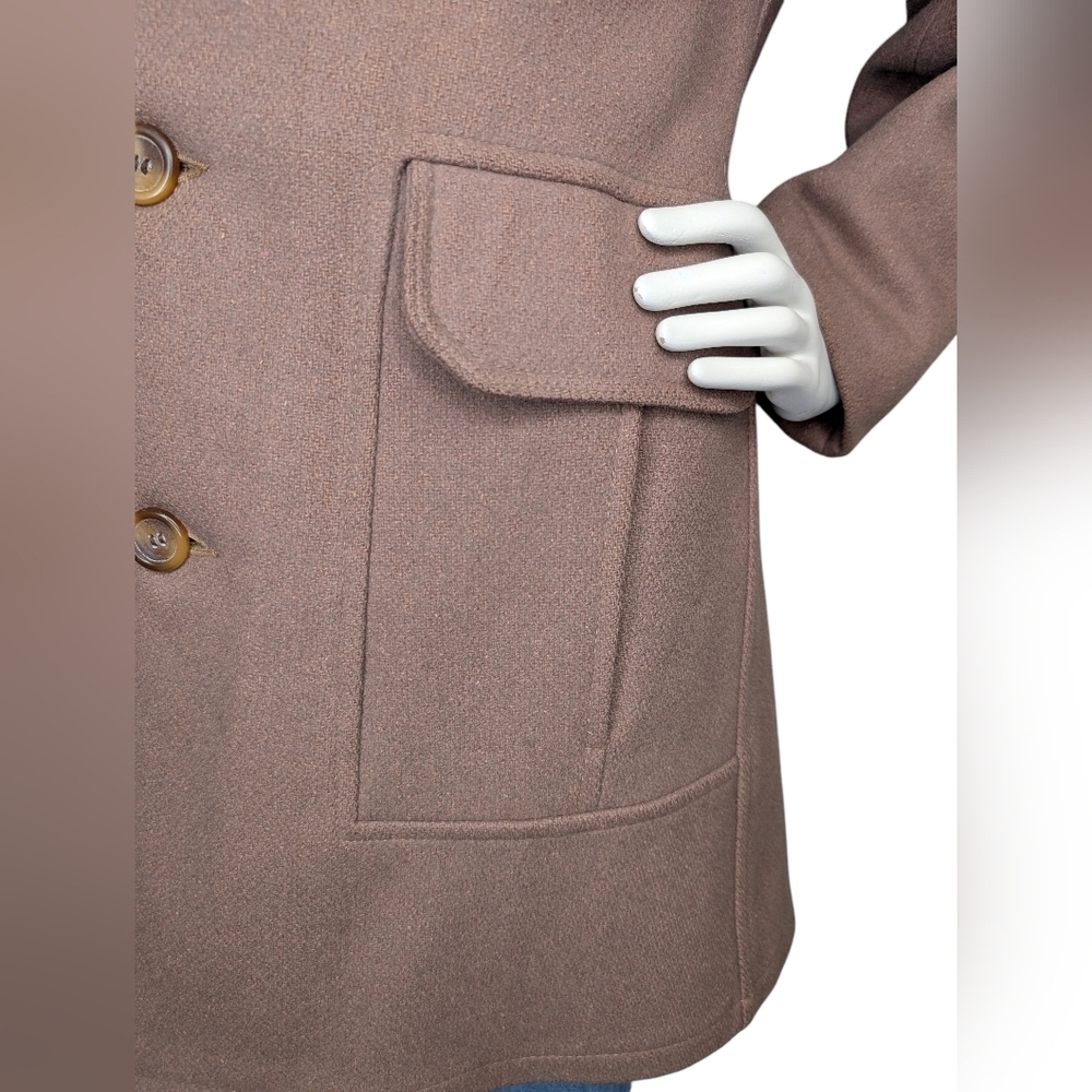 Vintage MacMor Canada Wool Coat With Faux Shearling Trim | Unisex | Medium - Picture 3 of 13